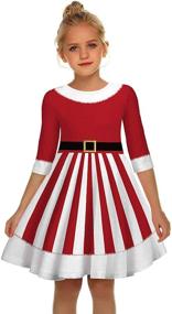img 2 attached to Yolsun Ugly Christmas Sweater Dress for Girls - Limited Sizes (S 🎄 for 7-8Y / M for 9-10Y / L for 11-12) - Festive & Fun!