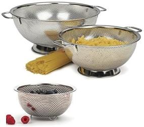 img 1 attached to 🍹 Silver RSVP Endurance 3-Piece Colander Punch Set