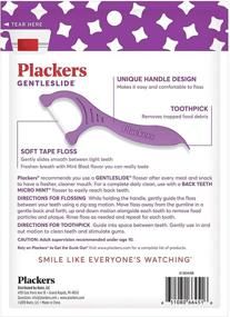 img 2 attached to 🦷 PLACKERS GentleSlide Floss Picks for Narrow Gaps - 90 Count (Pack of 6)
