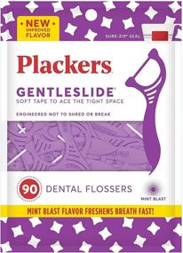 img 4 attached to 🦷 PLACKERS GentleSlide Floss Picks for Narrow Gaps - 90 Count (Pack of 6)