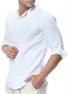 cotton henley shirts sleeve blouses for men: trendy men's clothing shirts logo