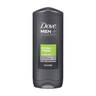 🚿 dove men care, extra fresh, pack of 3 body & face wash, 13.52 fl. oz/400 ml each logo