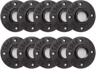 🛠️ 10-pack 1" floor flange with threaded hole - malleable iron pipe flange for industrial vintage style - ideal for diy projects, furniture, and shelving decoration логотип