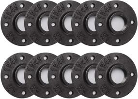 img 4 attached to 🛠️ 10-Pack 1" Floor Flange with Threaded Hole - Malleable Iron Pipe Flange for Industrial Vintage Style - Ideal for DIY Projects, Furniture, and Shelving Decoration