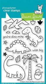 img 2 attached to Lawn Fawn Clear Stamps - Critters From The Past (LF602): A Dino-mite Collection for Crafting Fun!