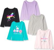 👕 spotted zebra girls' little long sleeve t-shirts: stylish clothing and trendy tops, tees & blouses logo