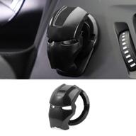 universal aluminum alloy car engine start button cover | car ignition switch decorative cover | interior ignition accessory for cars | iron man car start ring | black logo