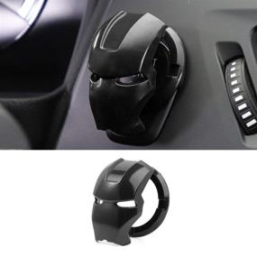 img 4 attached to Universal Aluminum Alloy Car Engine Start Button Cover | Car Ignition Switch Decorative Cover | Interior Ignition Accessory for Cars | Iron Man Car Start Ring | Black