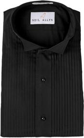 img 4 attached to 👔 Neil Allyn Collar Pleats Shirt XL 34 35: Classy and Comfortable Men's Formal Wear