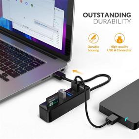 img 1 attached to 🔌 iDsonix USB 3.0 Hub, 5-in-1 Data Hub with 3 High-Speed USB 3.0 5Gbps Ports and 2 SD+TF Card Readers Combo - Ideal for Laptop, Tablets, PC, iMac, MacBook, Windows, Linux, and More - 15cm (Black)
