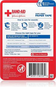 img 1 attached to 🩹 Band-Aid Brand First Aid Hurt-Free Medical Adhesive Paper Tape - Wound Dressing Tape, 1 inch x 10 yards