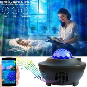 img 2 attached to 🌟 Kids Night Light Projector with Bluetooth Speaker - OwnZone Ocean Wave Star Galaxy LED Nebula Lights for Bedroom Home Theatre Party Wedding Birthday