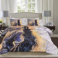 trendy blckmanba marble comforter set queen: tie dye gray with 3d pattern & 2 pillowcase logo