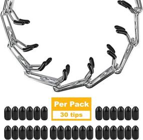 img 2 attached to 🔗 Premium Prong Collar Set: (3) Pinch Collar Links with (30) Prong Collar Covers, Extra Chrome Links and Rubber Tips