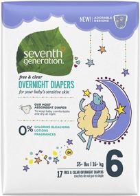 img 4 attached to Seventh Generation Size 6 Overnight Diapers for Babies - Pack of 17
