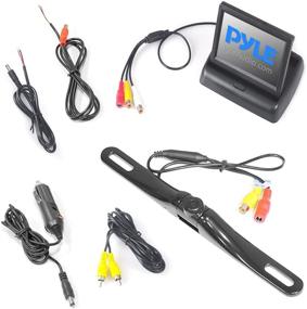 img 3 attached to 🚗 Pyle PLCM4500 Car Backup Camera System - Waterproof, Night Vision, Pop-up Display, 4.3" LCD Monitor with Parking Assistance
