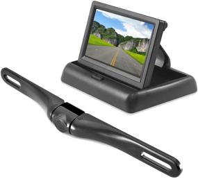 img 4 attached to 🚗 Pyle PLCM4500 Car Backup Camera System - Waterproof, Night Vision, Pop-up Display, 4.3" LCD Monitor with Parking Assistance