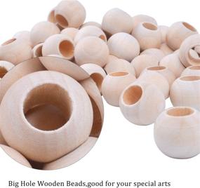 img 1 attached to 🪵 Jdesun 100 Pieces Natural Round Wood Beads | 20mm Diameter | Wood Spacer for Crafts and Jewelry Making