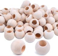 🪵 jdesun 100 pieces natural round wood beads | 20mm diameter | wood spacer for crafts and jewelry making logo