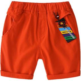 img 3 attached to 🩳 Stay Cool and Stylish with AMMENGBEI 4 Pack Summer Cotton Shorts for Boys' Clothing