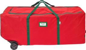 img 2 attached to 🎄 Convenient Rolling Christmas Tree Storage Bag - 9 Ft Trees - Durable 600D Tear-Proof Duffle Bag