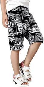 img 4 attached to 👖 Rolanko Boys' Drawstring Shorts: Stylish Playwear for Comfortable & Trendy Clothing