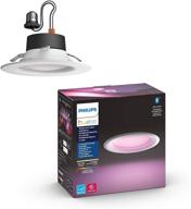 🔆 smart ceiling lighting - philips hue white & color ambiance 4" retrofit downlight, compatible with bluetooth & zigbee (hue hub optional) logo