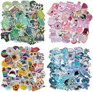 🌈 206pcs mixed cute vsco stickers: trendy waterproof vinyl stickers for laptop, phone, skateboard, hydro flask, luggage - aesthetic & cool designs! logo