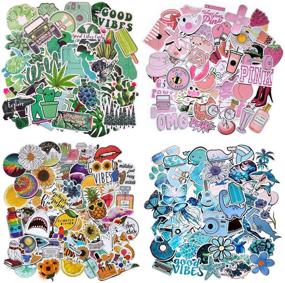 img 4 attached to 🌈 206Pcs Mixed Cute VSCO Stickers: Trendy Waterproof Vinyl Stickers for Laptop, Phone, Skateboard, Hydro Flask, Luggage - Aesthetic & Cool Designs!