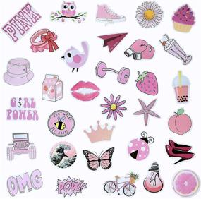 img 2 attached to 🌈 206Pcs Mixed Cute VSCO Stickers: Trendy Waterproof Vinyl Stickers for Laptop, Phone, Skateboard, Hydro Flask, Luggage - Aesthetic & Cool Designs!