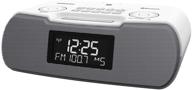 📻 sangean rcr-20 fm-rds (rbds) am/bluetooth/aux-in/usb phone charging digital tuning clock radio with battery backup in gray/white: premium features, versatile functionality logo
