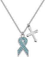 chooro blue awareness cross necklace: empowering victims & promoting free speech for arthritis/colon/prostate cancer & domestic violence awareness logo