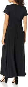 img 2 attached to Wardrobe Must-Have: Amazon Essentials Women's Surplice Maxi Dress