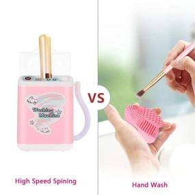 img 2 attached to Dotsog Mini Electric Makeup Brush Cleaner: Efficient Sponge and Cosmetic Brush Washing Machine for Dollhouse Toy – Easy Beauty Tool for Cleaning Makeup Brushes, Powder Puffs, and More!