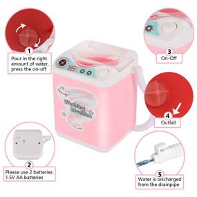 img 1 attached to Dotsog Mini Electric Makeup Brush Cleaner: Efficient Sponge and Cosmetic Brush Washing Machine for Dollhouse Toy – Easy Beauty Tool for Cleaning Makeup Brushes, Powder Puffs, and More!