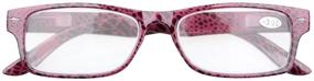 img 3 attached to 👓 Eyekepper 6-Pack Patterned Rectangular Reading Glasses with Spring Hinges for Women, Include Computer Readers, Strength +1.0