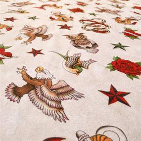 img 1 attached to Sailor Jerry Inspired Tattoo Baby Blanket, 30x40 Inches, Perfect for Your Little One