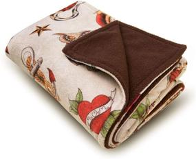 img 4 attached to Sailor Jerry Inspired Tattoo Baby Blanket, 30x40 Inches, Perfect for Your Little One