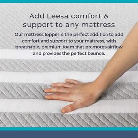 img 1 attached to 🛏️ Leesa Cooling Foam Mattress Topper: Full Size, Convenient Box-Packed with Washable Cover