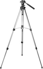 img 2 attached to 📷 BARSKA Deluxe Tripod - Extendable up to 63.4 Inches with Carrying Case, Gray/Black