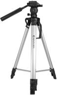 📷 barska deluxe tripod - extendable up to 63.4 inches with carrying case, gray/black logo