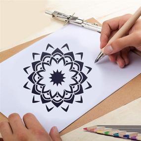 img 1 attached to 🎨 12-Pack Mandala Painting Stencils - Reusable Art Templates for DIY Projects on Floors, Airbrushing, and Walls - Unleash Your Imagination