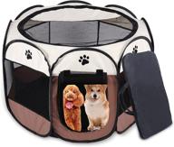 🐾 folding pet playpen exercise kennel: portable indoor/outdoor tent house for large dogs, small puppies, and cats- includes carrying case! логотип