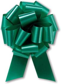 img 1 attached to 🎁 Pack of 10 Emerald Green Flora Satin Pull Bows - Premium Gift Bows (4 Inch)