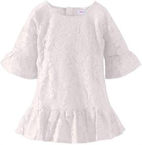 img 4 attached to 👗 Cute Lace Sleeveless Dress for Little Girls by Mud Kingdom: Stylish and Adorable