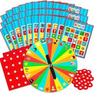 bingo party games for kids - classroom 🎉 pack with 36 picture bingo game cards, spinner, and markers логотип