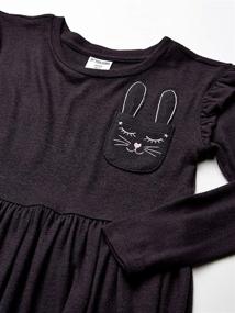 img 1 attached to 👗 Long-Sleeve Cozy Knit Dress for Girls by Spotted Zebra