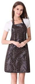 img 4 attached to 🐆 Leopard Print Hair Stylist Apron: Salon Hairdresser and Barber Styling Apron with Convenient Pockets