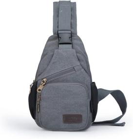 img 4 attached to 🎒 Versatile Canvas Shoulder Backpack Crossbody: Stylish and Functional