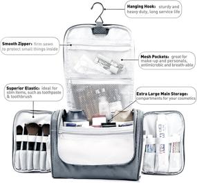 img 3 attached to 🧳 Ultimate Capacity Waterproof Lightweight Organizer: Perfect Travel Accessory for Toiletries